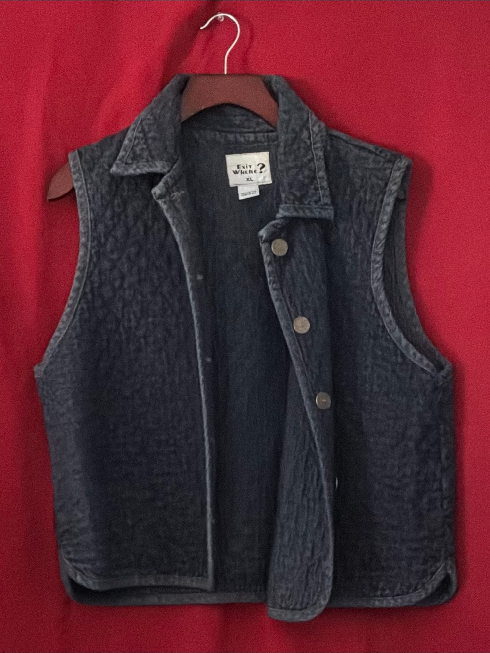 Woman’s   Washed Denim Vest 100% cotton